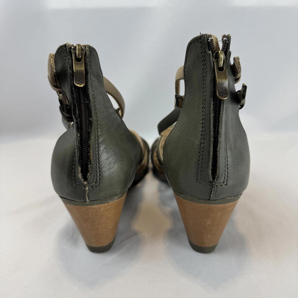 Bussola LaJolla sandals-suede, leather & cork-size 9 - Picture 4 of 5